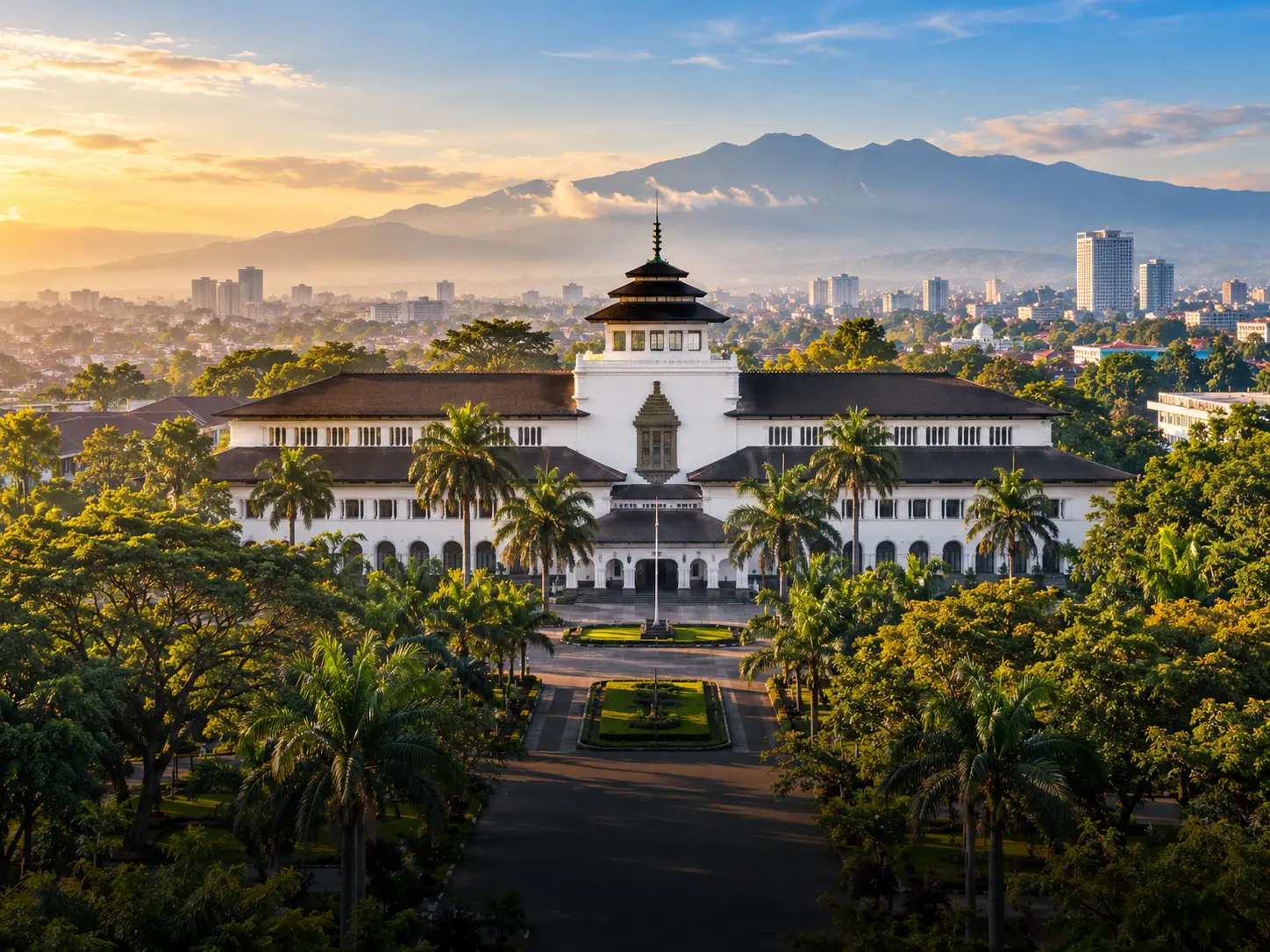 Ilustrasi Gedung Sate Bandung, Jawa Barat